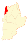 Map of Tocopilla commune in Antofagasta Region