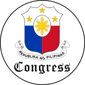 Official seal of the Congress of the Republic of the Philippines.