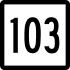 Connecticut Route 103 marker