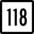 Connecticut Route 118 marker