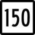 Connecticut Route 150 marker