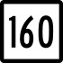 Connecticut Route 160 marker