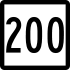 Connecticut Route 200 marker