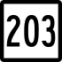 Connecticut Route 203 marker