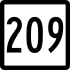 Connecticut Route 209 marker