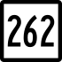 Connecticut Route 262 marker