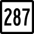 Connecticut Route 287 marker