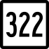 Connecticut Route 322 marker