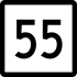 Connecticut Route 55 marker