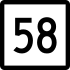 Connecticut Route 58 marker