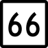 Connecticut Route 66 marker