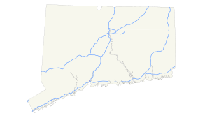 A map of the Interstate Highways in Connecticut