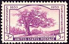 postage stamp with a tree on it