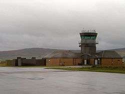 The control tower at former RAF Machrihanish in 2006.