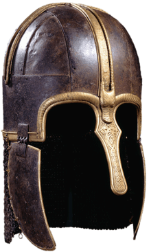 Colour photograph of the Coppergate helmet