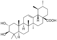 Chemical structure of corosolic acid