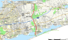 Map of County Route 46 (Suffolk County, New York)