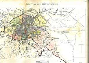 County of the City of Dublin 1837 map