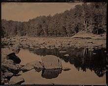 Craig Murphy and Glens Falls Art tintype of Hudson River in the Adirondacks