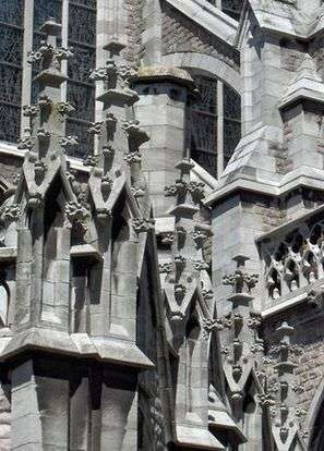 Croquets applied to the finials at Sint-Petrus-en-Pauluskerk in Ostend
