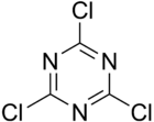 Skeletal formula of cyanuric chloride