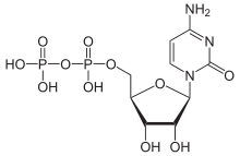 Skeletal formula of cytidine diphosphate
