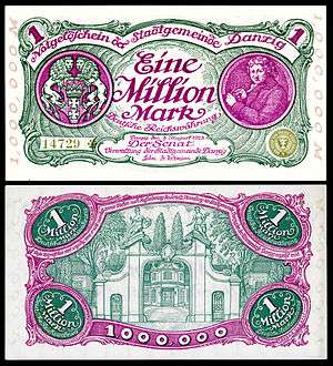 Chodowiecki depicted on a 1 million papiermark note (1923)
