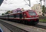 Newer red train