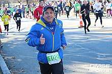 Dave McGillivray runs in the Feaster Five Thanksgiving Day Road Race