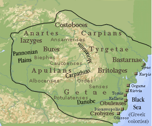 Green relief map bordering the Black Sea