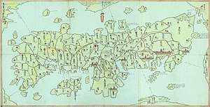 Map of Japan by Daikokuya Kōdayū