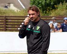 Daniel Farke prior to his first game in charge of Norwich City in England against Lowestoft Town
