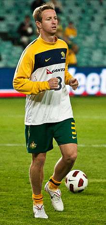 David Carney training with Australia before a game