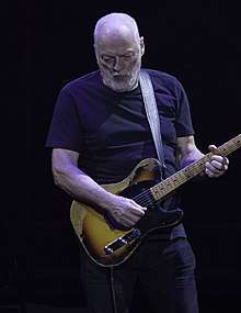 Gilmour playing onstage