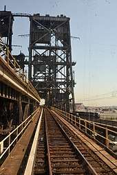 View of the Dock Bridge, which is used by the PATH but owned by Amtrak