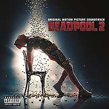 Deadpool leans backwards on a chair underneath a shower of bullets, with the title "Deadpool 2" shown.