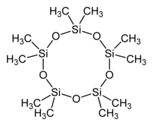Skeletal formula of decamethylcyclopentasiloxane