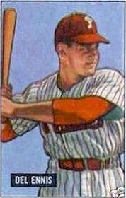 A baseball card image of a man holding a baseball bat over his shoulder