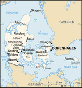 Anholt island, in Kattegat bay, SSE of Læsø, in Denmark between Jutland and Sweden