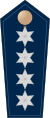 Blue epaulette with 4 silver stars