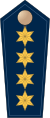 Blue epaulette with 4 golden stars