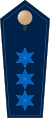 Blue epaulette with 3 light blue stars