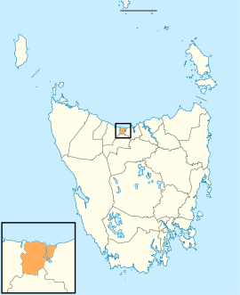 Map showing Devonport City LGA in Tasmania