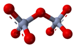 Space-filling model of the dichromate anion