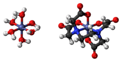 Ball-and-stick model of the dicobalt edetate molecule