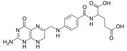 Skeletal formula of dihydrofolic acid