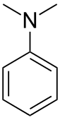 Skeletal formula of dimethylaniline