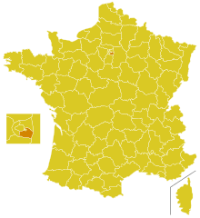 Map of diocese of Creteil