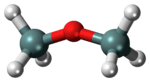 Ball-and-stick model of the disiloxane molecule