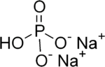 Structural formula of disodium phosphate